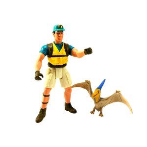 1997 Kenner Jurassic Park Nick Van Owen With Baby Pteranodon
